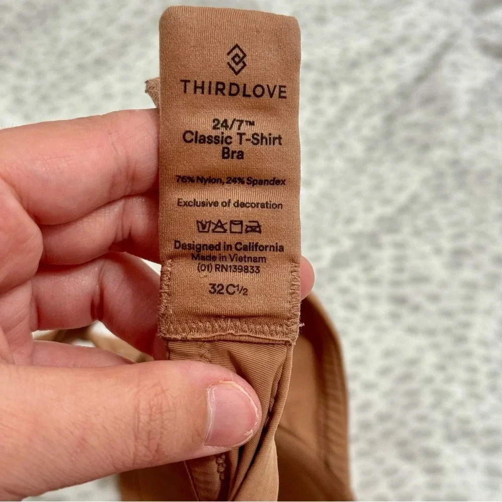 ThirdLove 24/7 Classic T-Shirt Bra in Mocha 32C 1/2